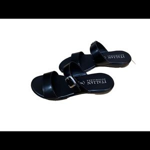 New without Tags Black Italian Shoemakers Sandals